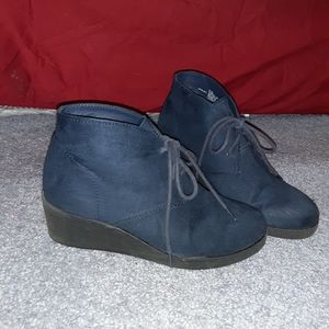 Blue Wedge shoes